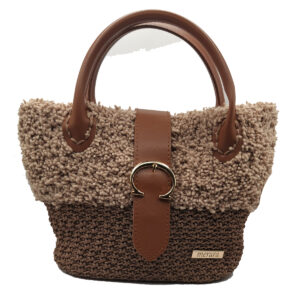 Teddy Omega Χειροποίητη Πλεκτή Τσάντα Χειρός από Νήμα Προβατάκι