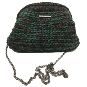 Night of Emeralds Χειροποίητο Clutch με Lurex & Αλυσίδα